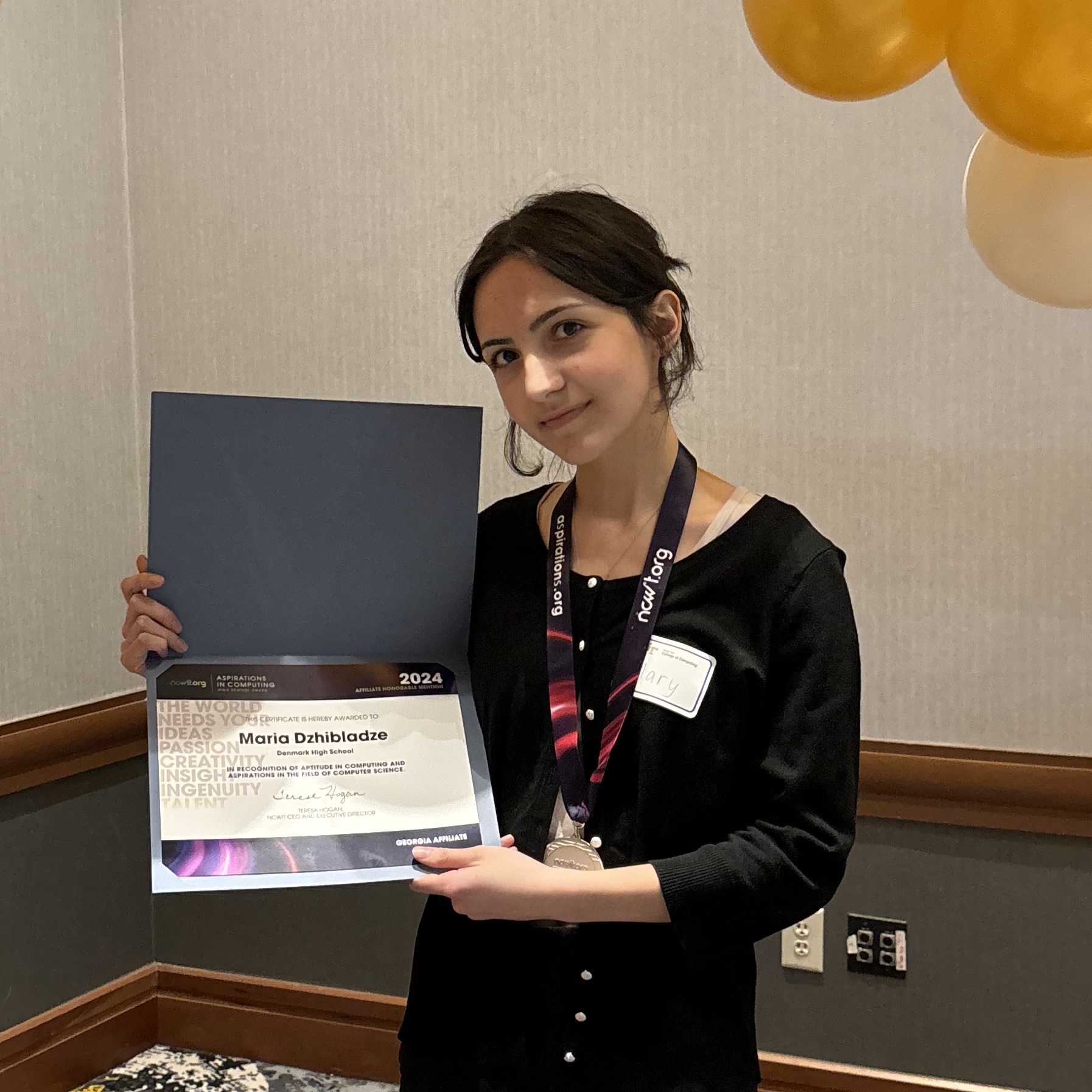 NCWIT Award for Aspirations in Computing